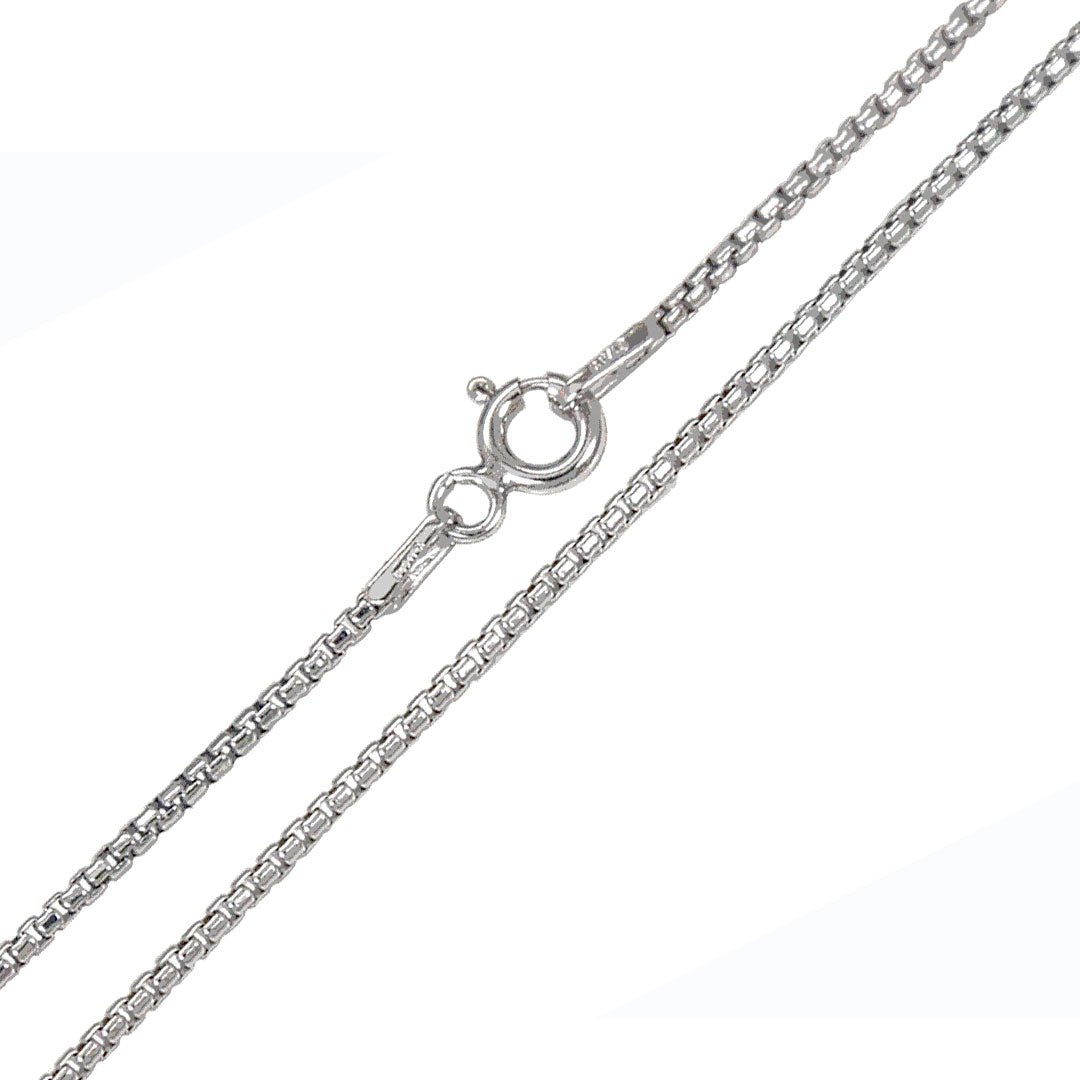 Italian Round Box Rhodium Chain (1.1mm) – Sam's Silver