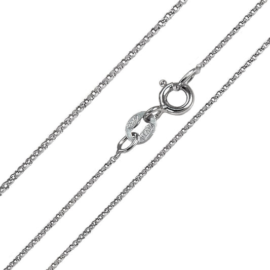 Italian Round Rolo Rhodium Chain (0.8mm)