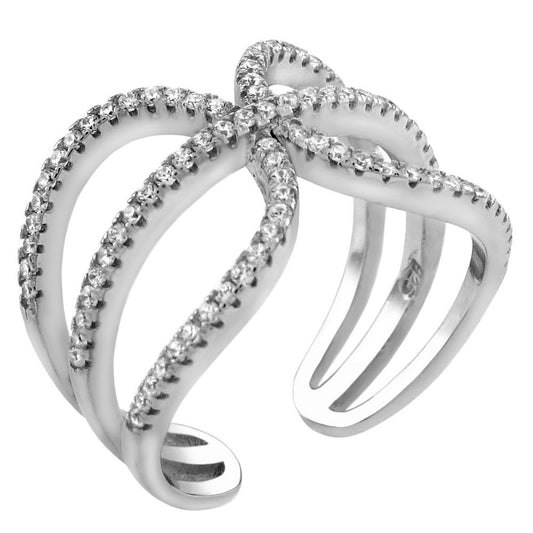 Cubic Zirconia Adjustable Ring