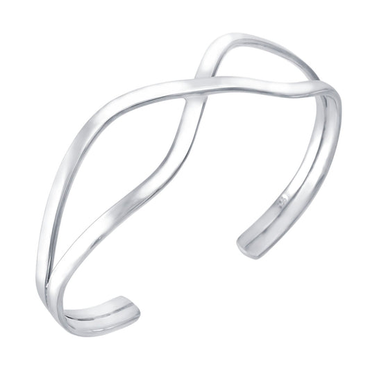 Sterling Silver High Polish Cuff Bangle