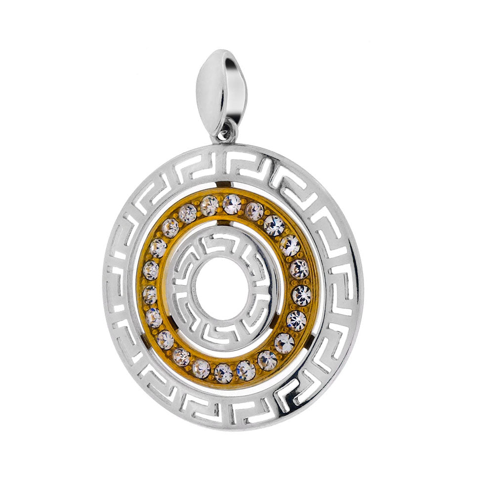 Greeck Key Disc Pendant