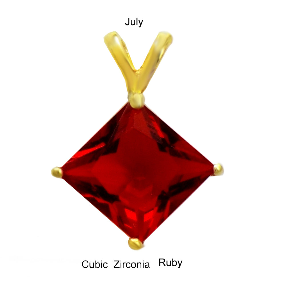 Ruby Red July Birthstone Pendant