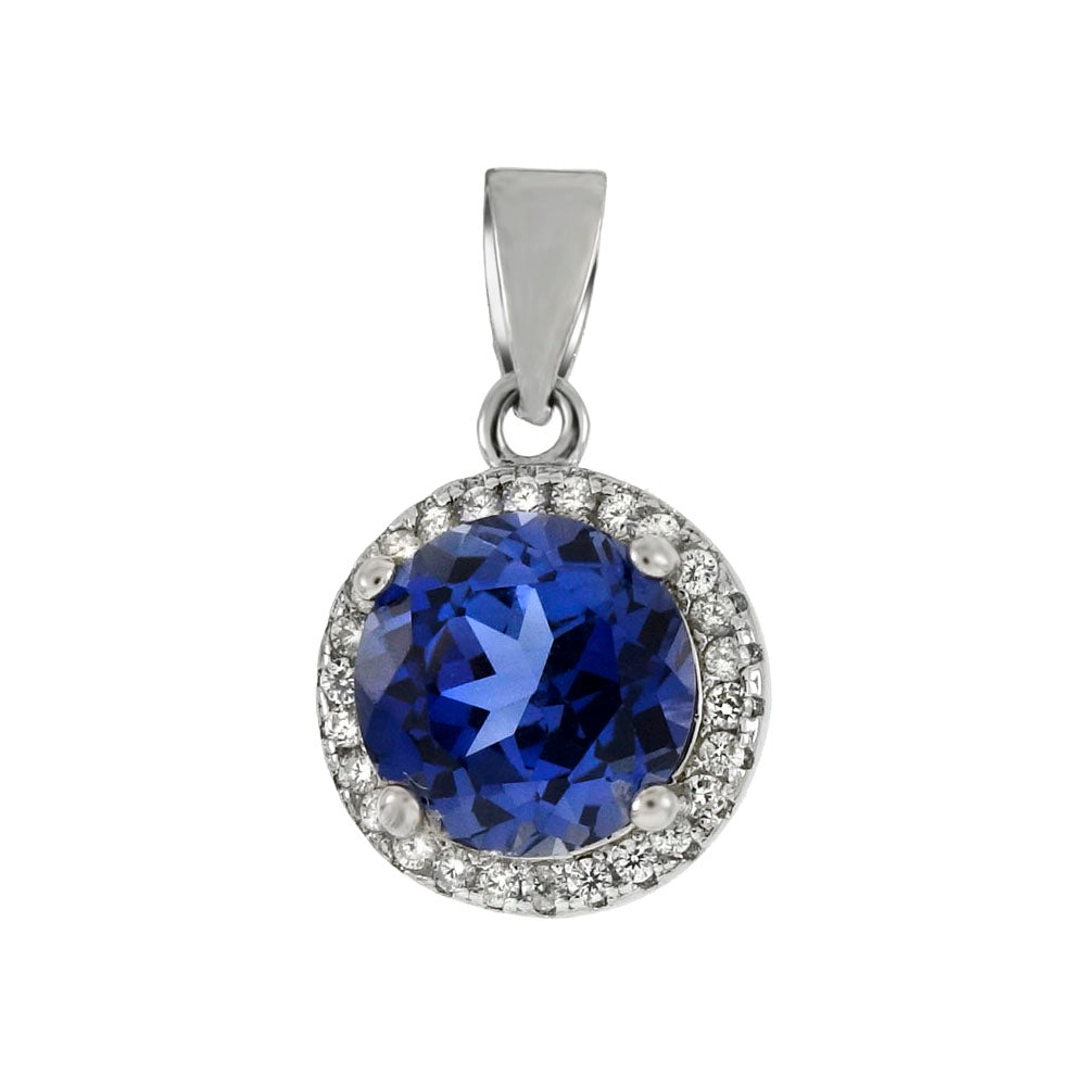 Lab Tanzanite Pendant