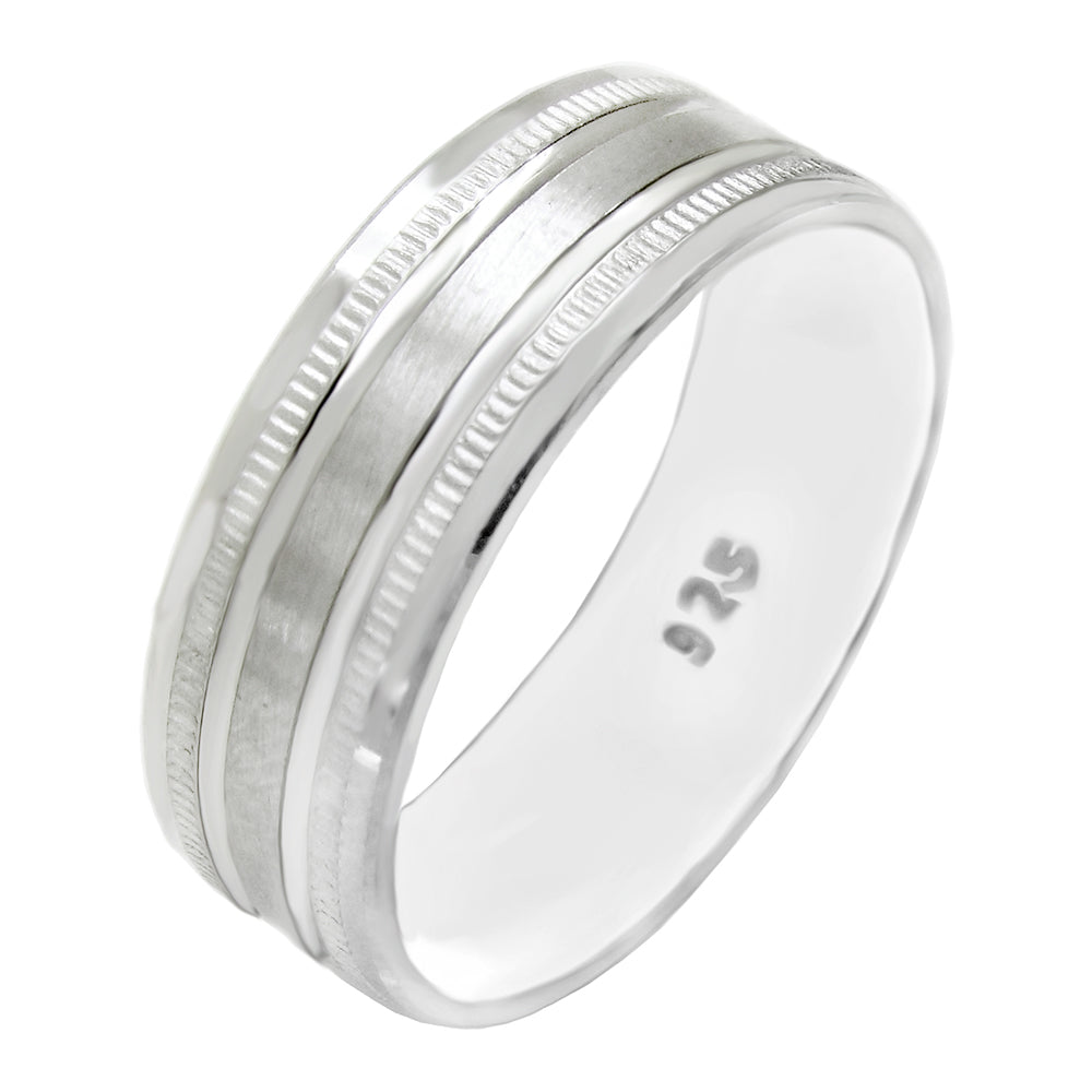 Comfort Fit Diamond Cut Band Ring