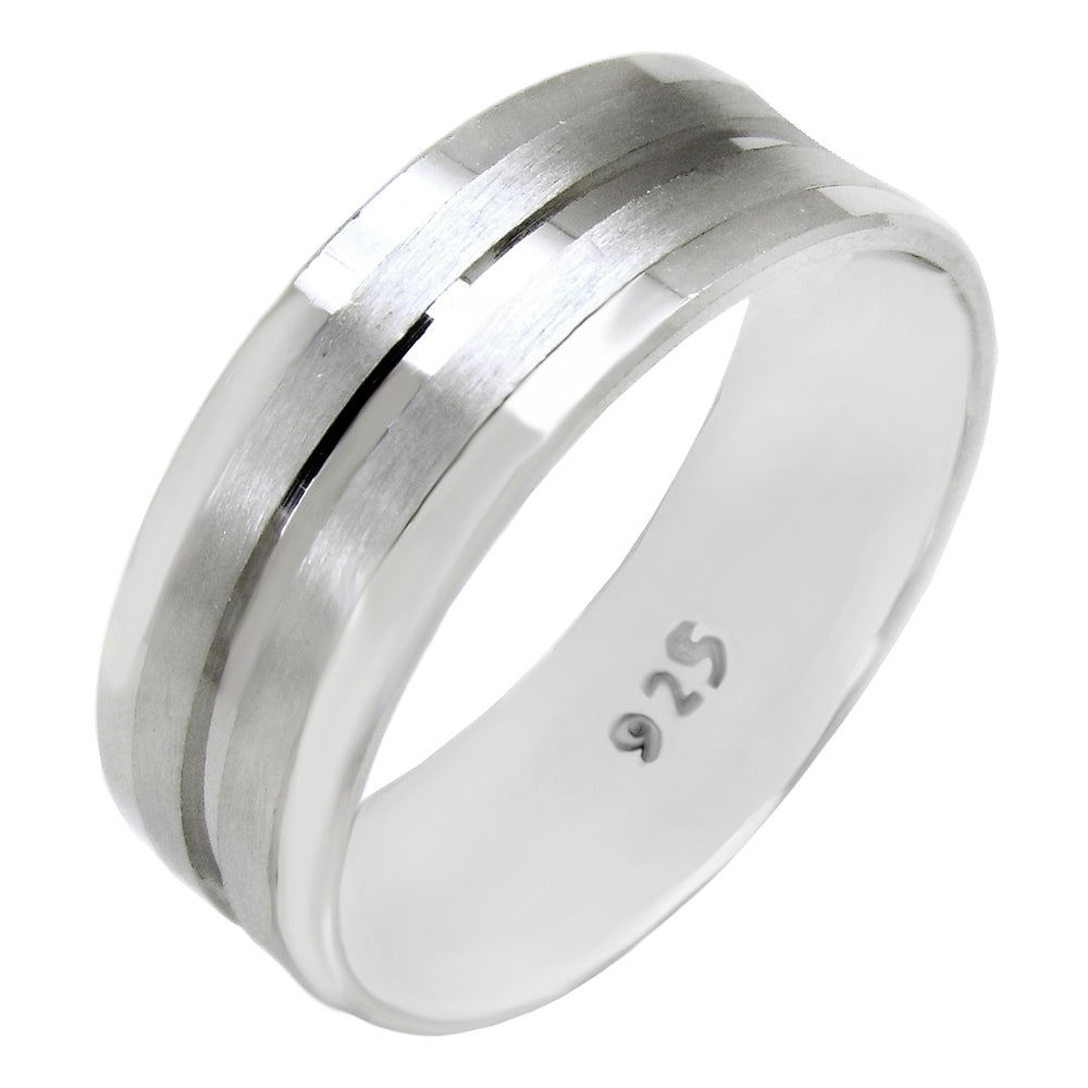 Comfort Fit Diamond Cut Band Ring