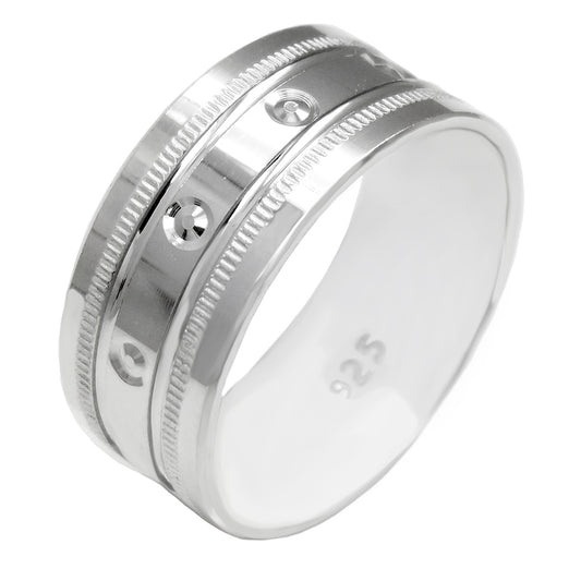 Comfort Fit Diamond Cut Band Ring