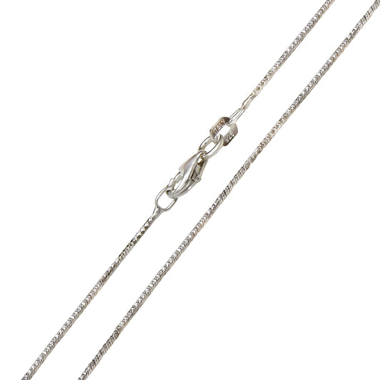 Italian Diamond Cut Round Snake Chain (1mm)