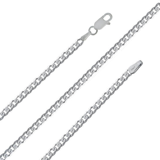 Italian Sterling Silver 2mm Curb Chain