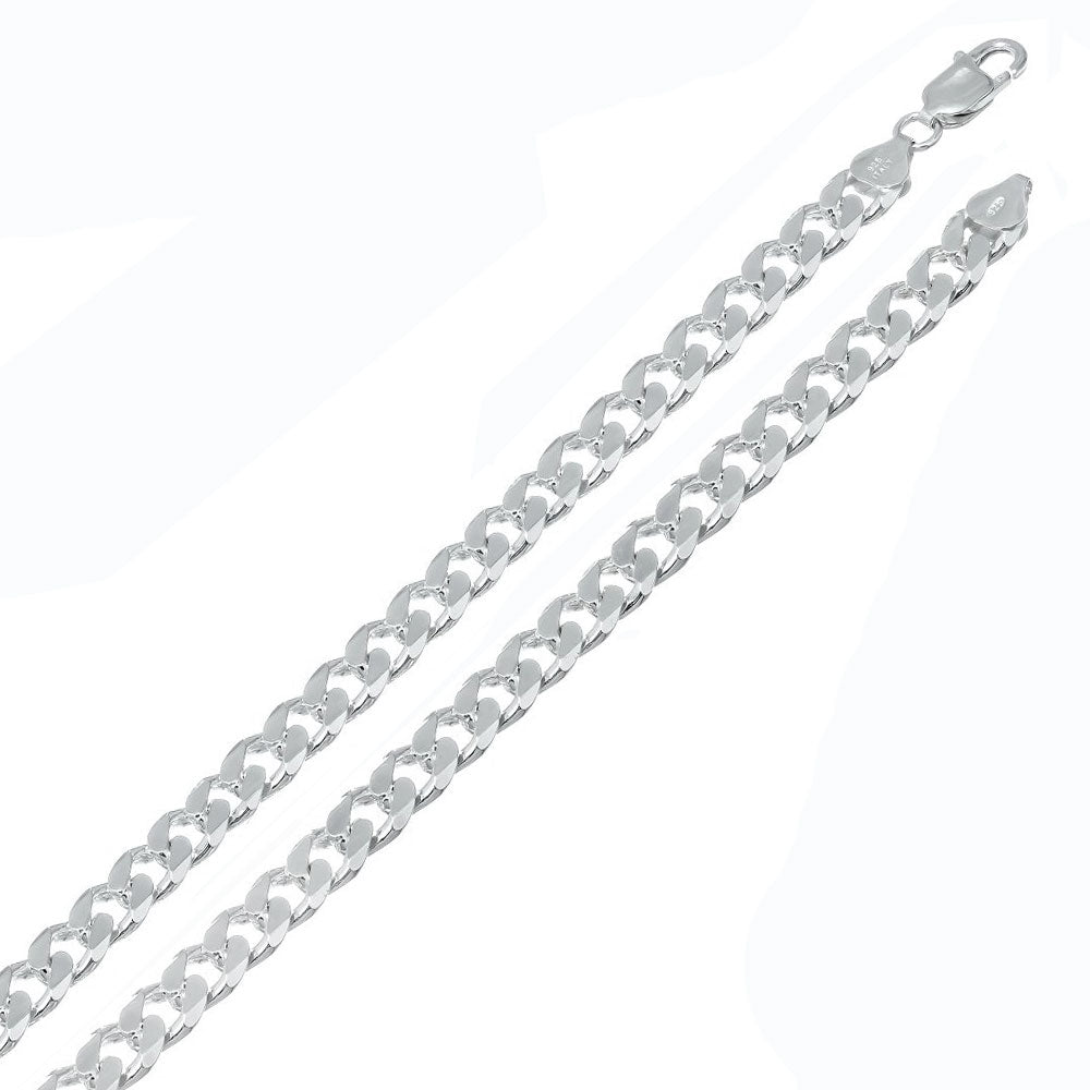 Italian Flat Curb Chain Bracelet (4mm)