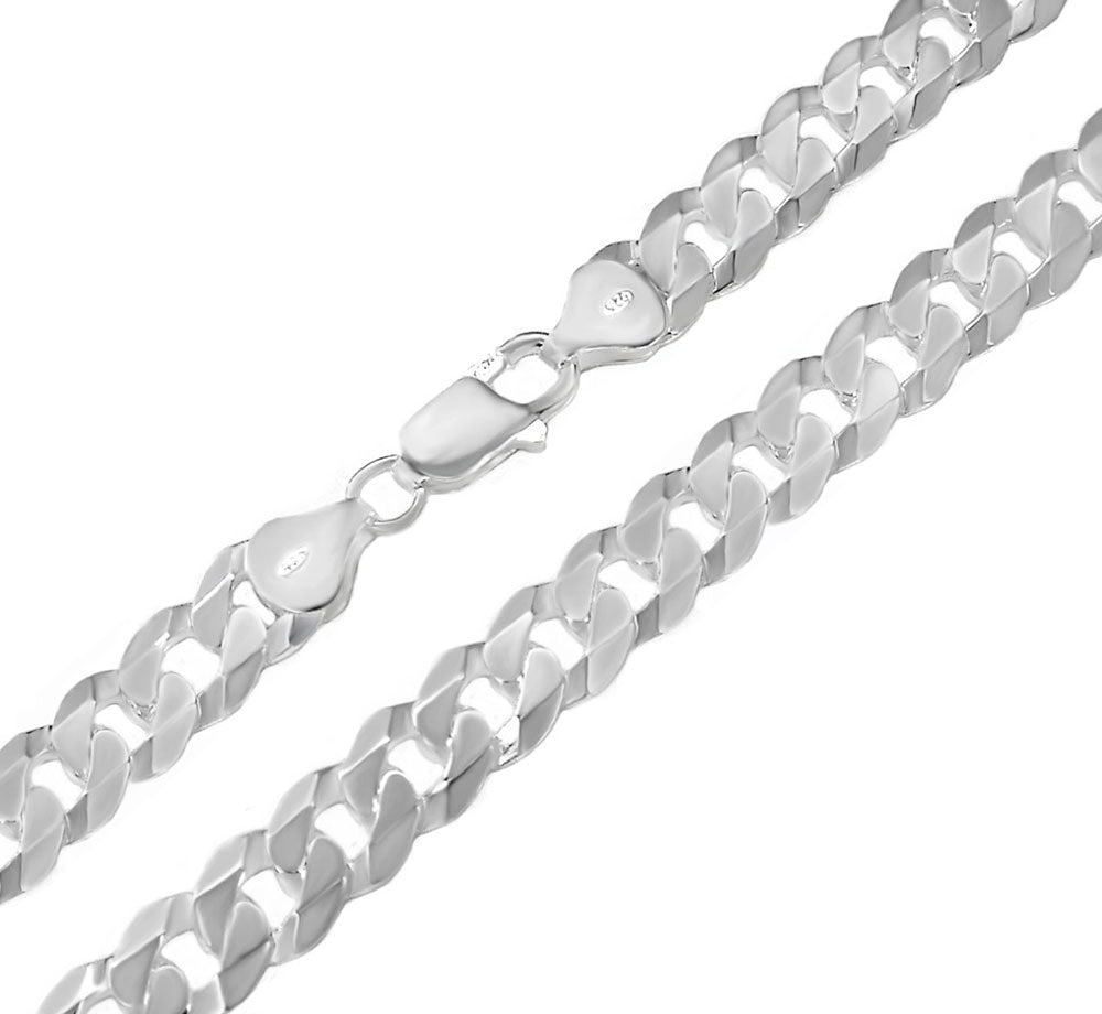 Italian Flat Curb Chain Bracelet (7mm)