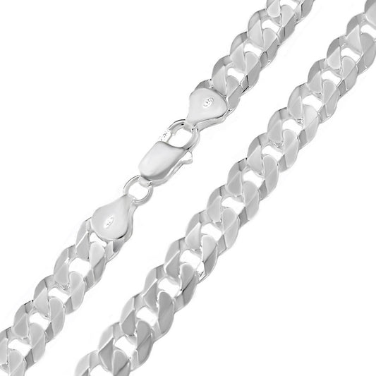 Italian Flat Curb Bracelet Chain (9mm)