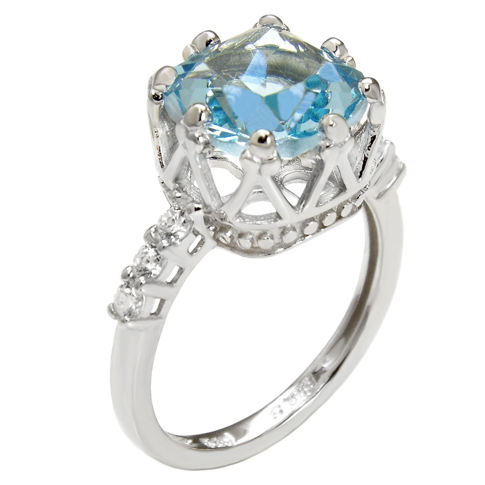 Aquamarine Glass Ring