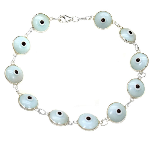 Light Blue Evil Eye Bracelet