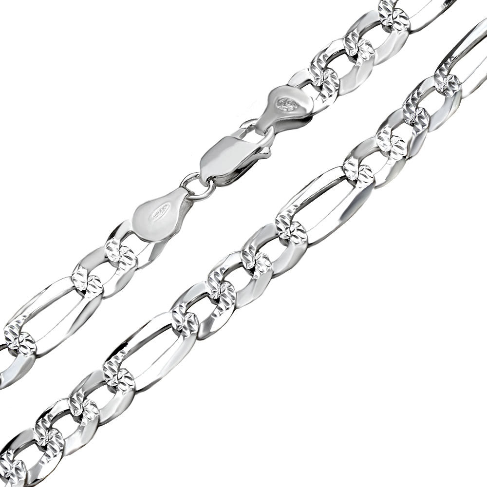 Italian Figaro D/C Chain Bracelet (7.5mm)