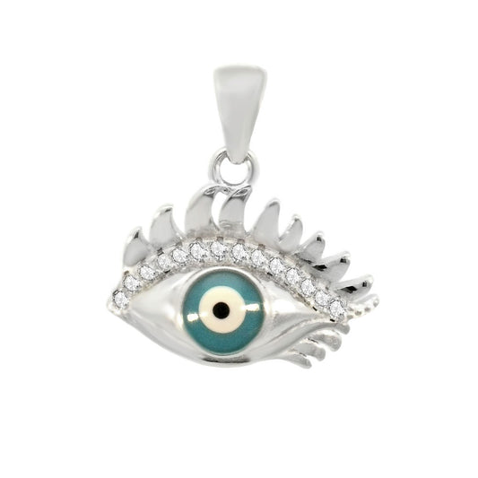 Evil Eye Cubic Zirconia Pendant