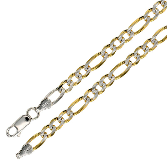 Silver and Gold Figaro Chain