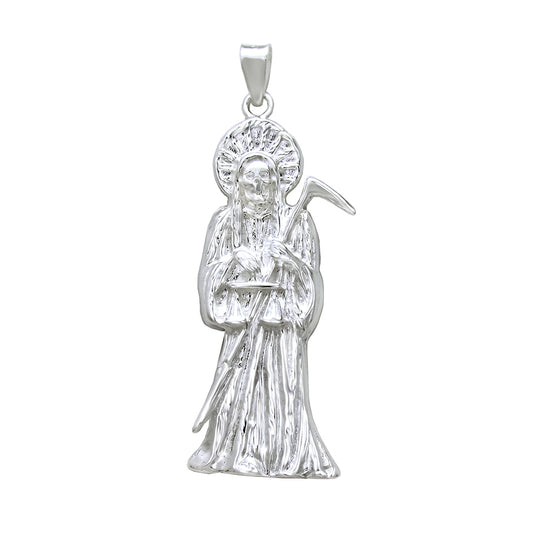 Sterling Silver Santa Muerte Pendant