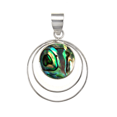 Sterling Silver Abalone Shell Pendant