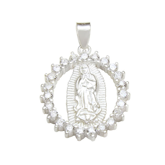 Lady of Guadalupe W Cubic Zirconia Pendant