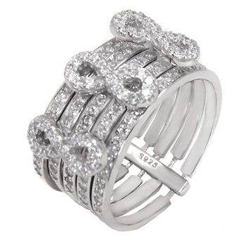 Infinity 5 Cubic Zirconia Band ring