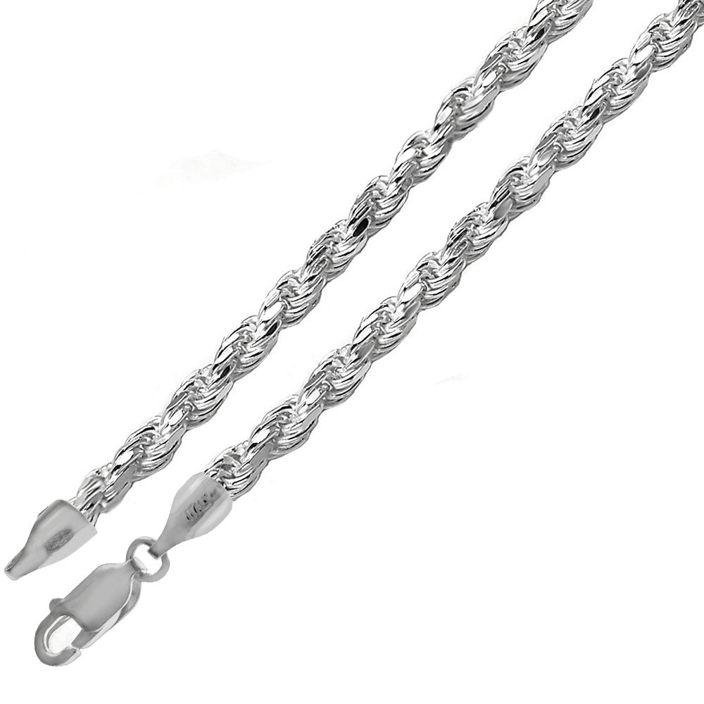 Mid-Size Sterling Silver Rope Chain