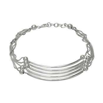 five layered sterling silver bracelet